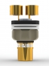 Аппаратный разъем AECO ARJ 4045 G, RCA Jack, покрытие золото, 2 шт.