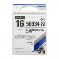 Крючок OWNER Otoshikomi Chinu w/eye №16 15шт, 50334-16