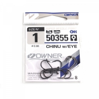 Крючок OWNER Chinu w/eye BC №1 8шт, 50355-01