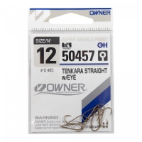 Крючок OWNER Tenkara Straight w/eye brown №12 11шт, 50457-12