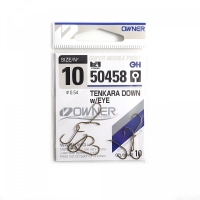 Крючок OWNER Tenkara Down w/eye brown №10 10шт, 50458-10