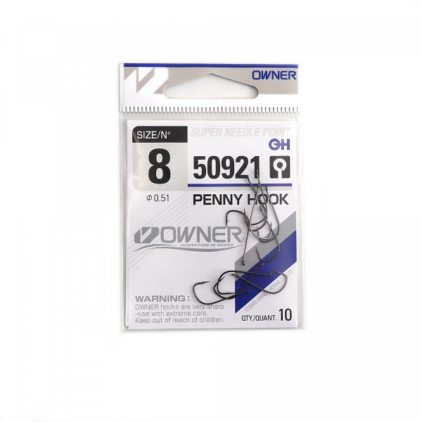 Крючок OWNER Penny Hook BC №8 10шт, 50921-08