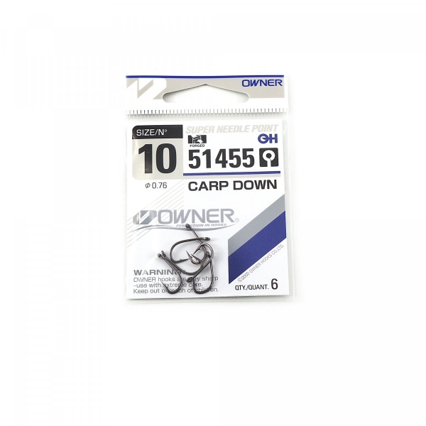 Крючок OWNER Carp Down BC №10 6шт, 51455-10