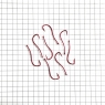 Крючок OWNER Worm SP-BH bloody red №10 8шт, 53118-10