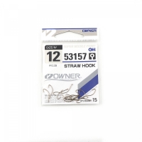 Крючок OWNER Straw Hook w/eye brown №12 15шт, 53157-12