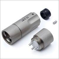 Коннектор AECO AMI-1040R - XLR трёхконтактный балансный разъём (папа) с фиксатором, покрытие родий, комплект 2 шт.