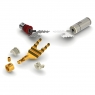 Акустический разъём AECO ASP 1931 R spade plug (лопатка), покрытие родий, комплект 4 шт.