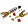 Акустический разъём AECO ASP 1931 G spade plug (лопатка), покрытие золото, комплект 4 шт.