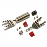 Акустический разъём AECO ASP 1931 R spade plug (лопатка), покрытие родий, комплект 4 шт.