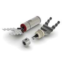 Акустический разъём AECO ASP 1931 R spade plug (лопатка), покрытие родий, комплект 4 шт.