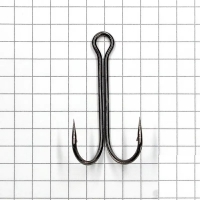 Крючок Namazu «Double Hook Long», размер 1/0 (INT), цвет BN, двойник (50 шт.) N-HDL1/0BN