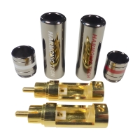 Разъёмы RCA 4 шт Harmonic Technology HTR-1001 GD золото OCC медь коннекторы для аудио кабеля