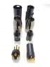 Комплект разъёмов XLR 4 шт. (2 мамы + 2 папы), латунь Harmonic Technology HTX-5001 GD
