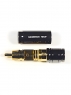 Комплект разъёмов RCA 4 шт. Harmonic Technology HTR-3001 GD позолоченные коннекторы для аудио кабеля OCC медь