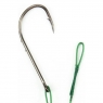 Стальной поводок с живцовым крючком Namazu leader 1x7 nylon coated green, d-0,48 мм, l-50 см 4715 d арт. N-LS48-50DR2/0L