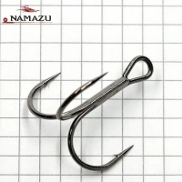 Крючок Namazu round treble размер 1/0 int, цвет bn, тройник, 50 шт. арт. N-HRT1/0BN