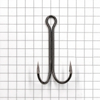 Крючок Namazu «Double Hook Long», размер 2/0 (INT), цвет BN, двойник (50 шт.) N-HDL2/0BN