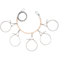 Кукан Namazu металлический трос 3.0 м, d-2 мм, 5 кругов карабинов N-FTAF-295