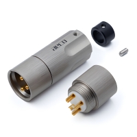 Коннектор AECO AMI-1040G - XLR трёхконтактный балансный разъём (папа), покрытие золото, комплект 2 шт.