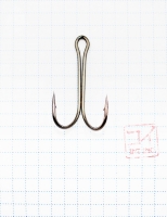 Крючок KOI "SHORT DOUBLE HOOK", размер 2/0 (INT), цвет BN, двойник (10 шт.), KH2311-2/0BN