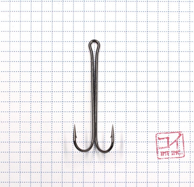 Крючок KOI "3 XL DOUBLE HOOK", размер 2/0 (INT), цвет BN, двойник (10 шт.), KH2421-2/0BN