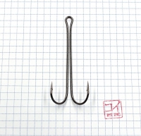 Крючок KOI "3 XL DOUBLE HOOK", размер 4/0 (INT), цвет BN, двойник (10 шт.), KH2421-4/0BN