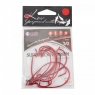 Крючок KOI "SUPER LOCK WORM ", размер 3/0 (INT), цвет RED, офсетный (10 шт.), KH6531-3/0RED