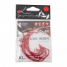 Крючок KOI "SUPER LOCK WORM ", размер 4/0 (INT), цвет RED, офсетный (10 шт.), KH6531-4/0RED