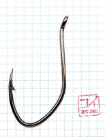 Крючок KOI "CAT FISH HOOK", размер 8/0 (INT), цвет BN (3 шт.), KH9183-8/0BN