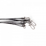 Поводок стальной NAMAZU Leader 1х7 Nylon Coated Black, d-0,24 мм, L-30 см, test- 7 кг (уп. 5 шт.), N-17LSB24-30L