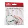 Поводок стальной NAMAZU Leader 1х7 Nylon Coated Green, d-0,33 мм, L-30 см, с одинарным крючком 92247, N-LS33-30BH1L