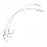 Поводок стальной NAMAZU Leader 1х7 Nylon Coated Green, d-0,39 мм, L-20 см, с живцовым крючком 4715 D, N-LS39-20DR1L