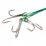 Поводок стальной NAMAZU Leader 1х7 Nylon Coated Green, d-0,39 мм, L-20 см, с живцовым крючком 4715 D, N-LS39-20DR1L