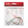 Поводок стальной NAMAZU Leader 1х7 Nylon Coated Green, d-0,39 мм, L-20 см, с живцовым крючком 4715 D, N-LS39-20DR1L