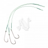Поводок стальной NAMAZU Leader 1х7 Nylon Coated Green, d-0,42 мм, L-20 см, с одинарным крючком 92247, N-LS42-20BH2/0L