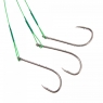 Поводок стальной NAMAZU Leader 1х7 Nylon Coated Green, d-0,48 мм, L-40 см, с одинарным крючком 92247, N-LS48-40BH2/0L