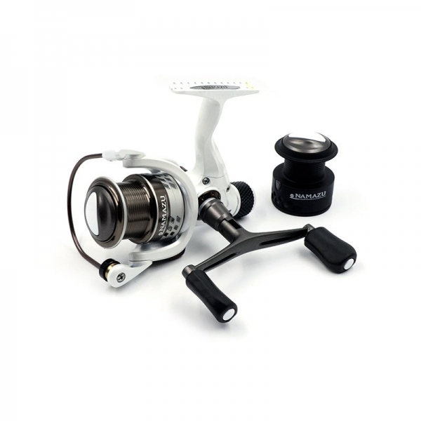 Катушка безынерционная Namazu White Fish WF3000, 4+1 подш., метал. шпуля + запасная графит. шпуля, N-RWF3000