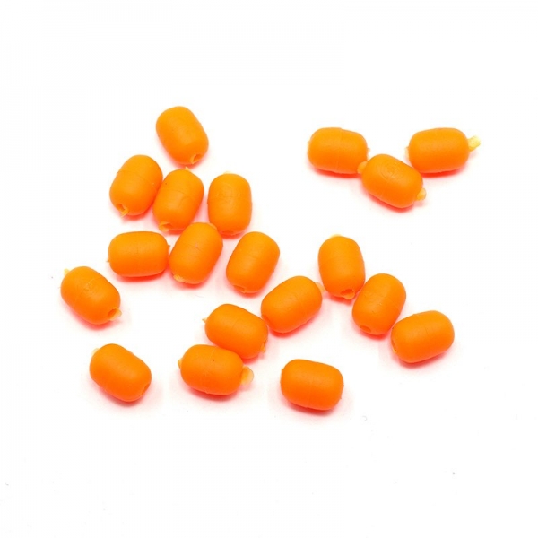 Бусина фидерная Namazu Soft Beads, PVC, овальная, d-4,7 мм, L-6,2 мм, цв. фц. оранж. (20 шт.), N-SBF-06
