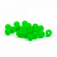 Бусина фидерная Namazu Soft Beads, PVC, d-6 мм, круглая, цв. темно-зеленый (20 шт.), N-SBF-10