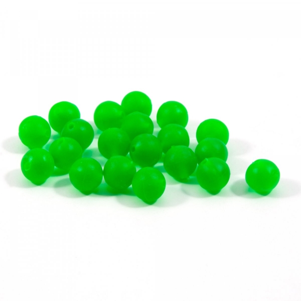 Бусина фидерная Namazu Soft Beads, PVC, d-7 мм, круглая, цв. темно-зеленый (20 шт.), N-SBF-11
