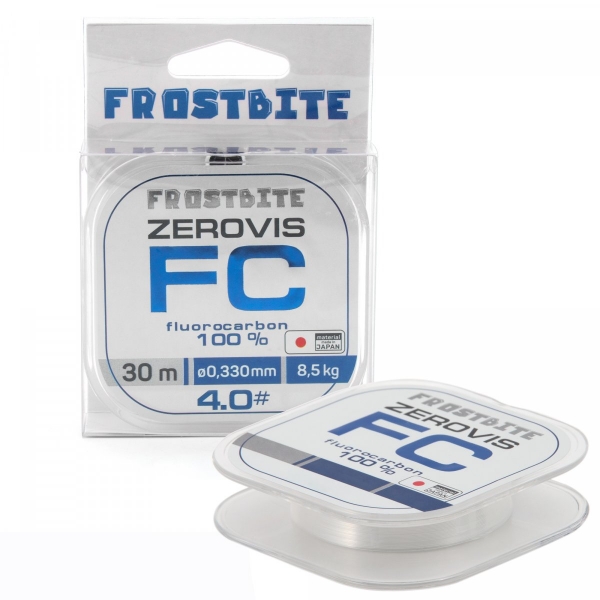 Флюорокарбон Frostbite ZeroVis FC, #4.0, L-30 м, d-0,330 мм, test-8,50 кг, прозрачный, NFB-ZVFC30-4.0