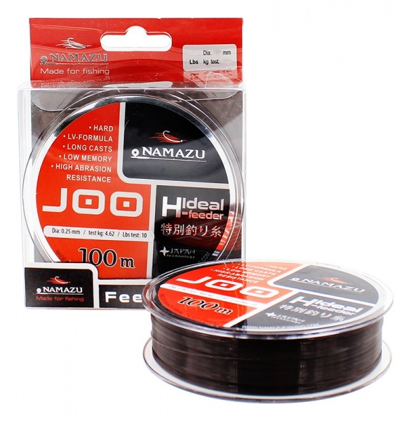 Леска Namazu "Joo", L-100 м, d-0,45 мм, test-13,54 кг, черная, NJ100-0,45