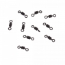 Вертлюг Namazu Pro ROLLING RIBBED SWIVEL, латунь, цв. Carbon, р. 10, test-4 кг (уп. 10 шт.), NP-FT-RRS10C
