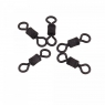 Вертлюг Namazu Pro ROLLING RIBBED SWIVEL, латунь, цв. Carbon, р. 3/0, test-110 кг (уп. 5 шт.), NP-FT-RRS3/0C