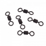 Вертлюг Namazu Pro ROLLING RIBBED SWIVEL, латунь, цв. Carbon, р. 4/0, test-125 кг (уп. 5 шт.), NP-FT-RRS4/0C