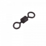 Вертлюг Namazu Pro ROLLING RIBBED SWIVEL, латунь, цв. Carbon, р. 4/0, test-125 кг (уп. 5 шт.), NP-FT-RRS4/0C