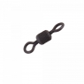 Вертлюг Namazu Pro ROLLING RIBBED SWIVEL, латунь, цв. Carbon, р. 4, test-29 кг (уп. 10 шт.), NP-FT-RRS4C