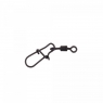 Вертлюг с застежкой Namazu Pro ROLLING RIBBED SWIVEL WITH NICE SNAP, цв. Carbon, р. 12, test-8 кг, к, NP-FT-RSNS12C