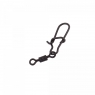 Вертлюг с застежкой Namazu Pro ROLLING RIBBED SWIVEL WITH NICE SNAP, цв. Carbon, р. 14, test-4 кг, к, NP-FT-RSNS14C