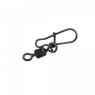 Вертлюг с застежкой Namazu Pro ROLLING RIBBED SWIVEL WITH NICE SNAP, цв. Carbon, р. 4, test-43 кг, к, NP-FT-RSNS4C